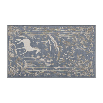 Machine Washable Gray Area Rug