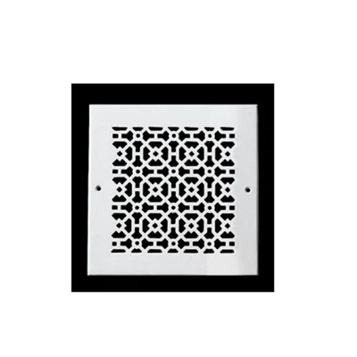  AIR RETURN 8"x8" Duct Opening | Heavy Cast Aluminum Air Grille (10"x10" Overall) | Powder Coated