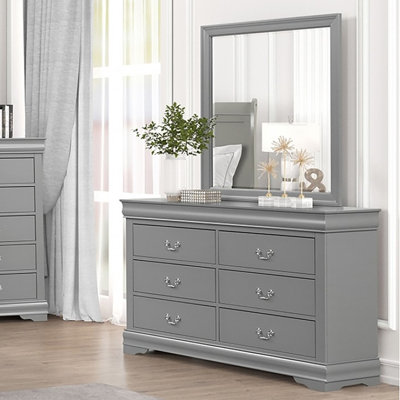 Commode 6 tiroirs avec miroir Mongey
