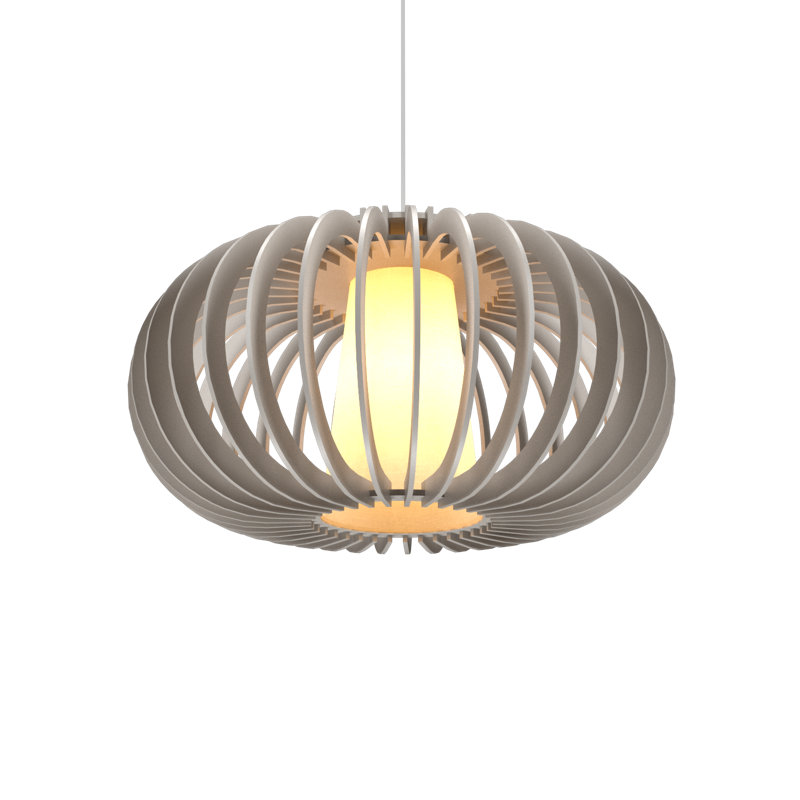 Louro Freijo Globe Pendant Light with MDF Frame