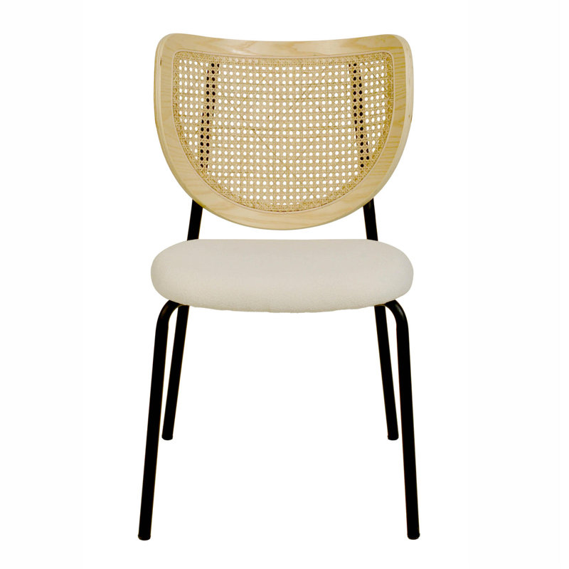 Chaise de salle à manger en rotin naturel Katherine - ensemble de 2