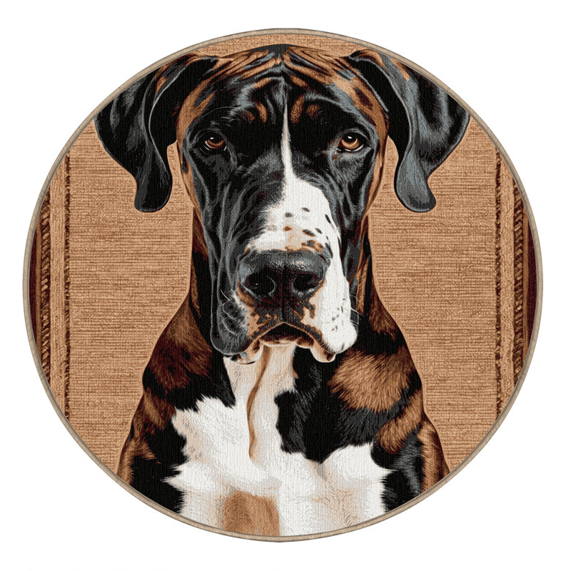  Tapis lavable Great Dane Dogs, Rond 5 pi