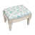 White/Aqua Linen Blend