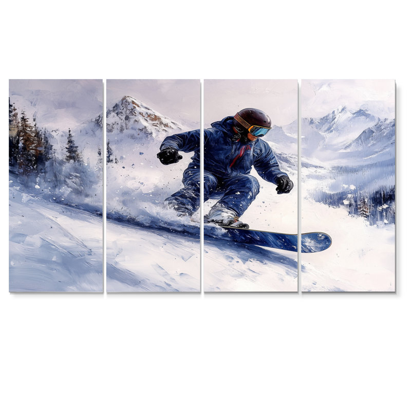Ensemble de salon blanc avec planche à neige blanche Big Air, H 32 po x l 64 po