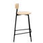 2 tabourets de comptoir en corde de papier tissés à la main. Style Chaises de bar pour appartement. Structure en métal noir, siège blanc crème. Et fonctionnelle à la maison. Polyvalent. Facile à installer-117950864