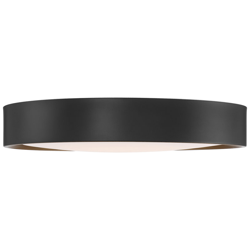 Courtois Acrylic Flush Mount, Matte Black, 3000K, 3.25" H x 19.75" W x 19.75" D