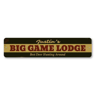 Plaque en aluminium Big Game Lodge