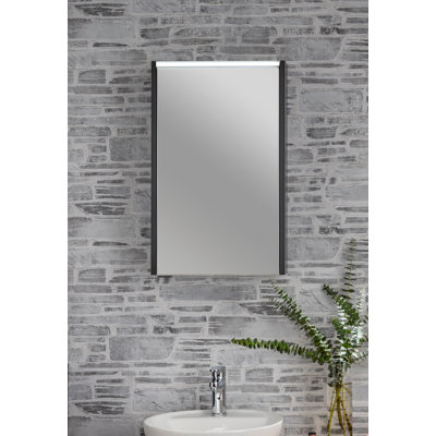Denver Surface Mirrored Bathroom Cabinets with Mirror and 2 Adjustable Shelves