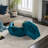 Polygon Diamond Blue Velvet Storage , Comfortable Seating And Footrest, 34 Inches Long, 30.5 Wide, 13.5 High, Ideal For Home Styling Multi - Function Storage, 34"L X 30.5"W 13.5"H, Suitable Entryway-564393576