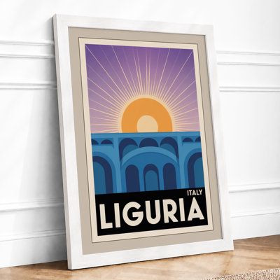 Postcard from Liguria Art Deco 1 Piece Single Picture Frame Wall Art
