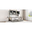 Lit de jour en bois avec 2 tiroirs, armoire et tablette tout-en-un-301625427