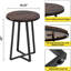 Small Round Side Table - White Marble MDF Top & Gold Metal Frame (Bedroom/Living Room Coffee Tea End Table)-601735583
