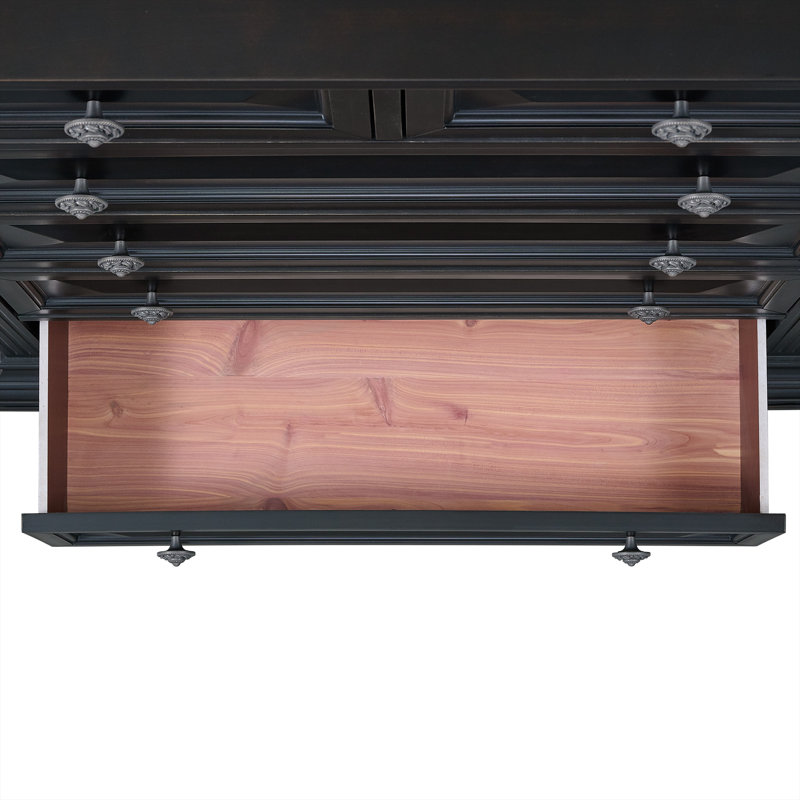 Commode 6 tiroirs Alcott Hill® Daryel, Noir