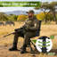 Tabouret de chasse portable pivotant à 360 ° avec rotation silencieuse, hauteur réglable, accoudoirs et sangle de transport-408556668