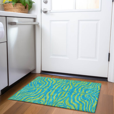 Premium Machine Washable Corum AMF1043 Animal Print Rug