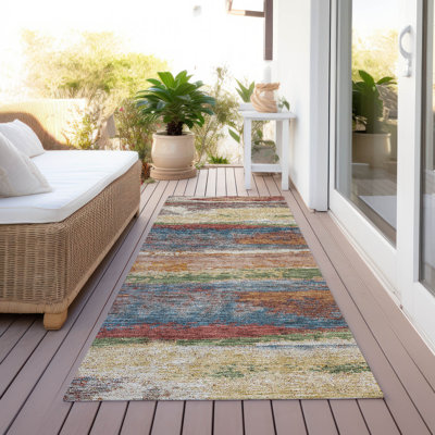 Tapis rectangulaire Aleighna avec envers antidérapant