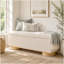 Banquette de rangement moderne 50 po avec repose-pieds en avoine et banc pour le salon de la chambre à coucher
