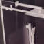 Porte de douche coulissante en verre transparent l 60 po x H 76 po en noir mat
