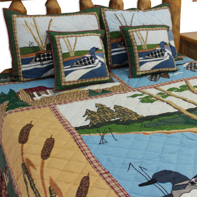 Loon Rustic Cotton Patchwork Quilt