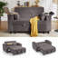 Canapé-lit-lit Clayton 58" avec dossier réglable, port USB, rangement, table d'appoint et porte-gobelets-750564671