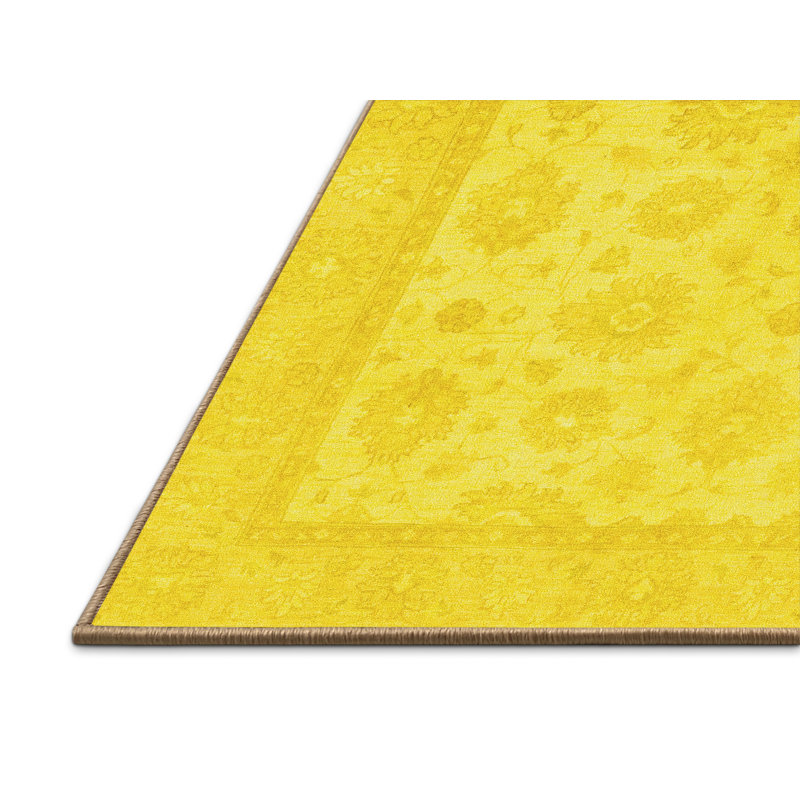 Tapis oriental en laine / polyester tissé à la machine Aimani, Rectangle 7 pi x 9 pi