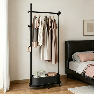 Modern Black Hall Tree Rack