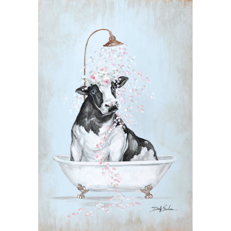 Douche pétales de vache II, H 12 po x l 8 po