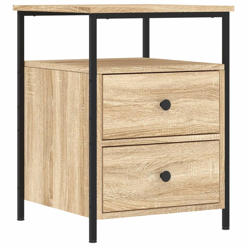 44cm W Bedside Table, Brown