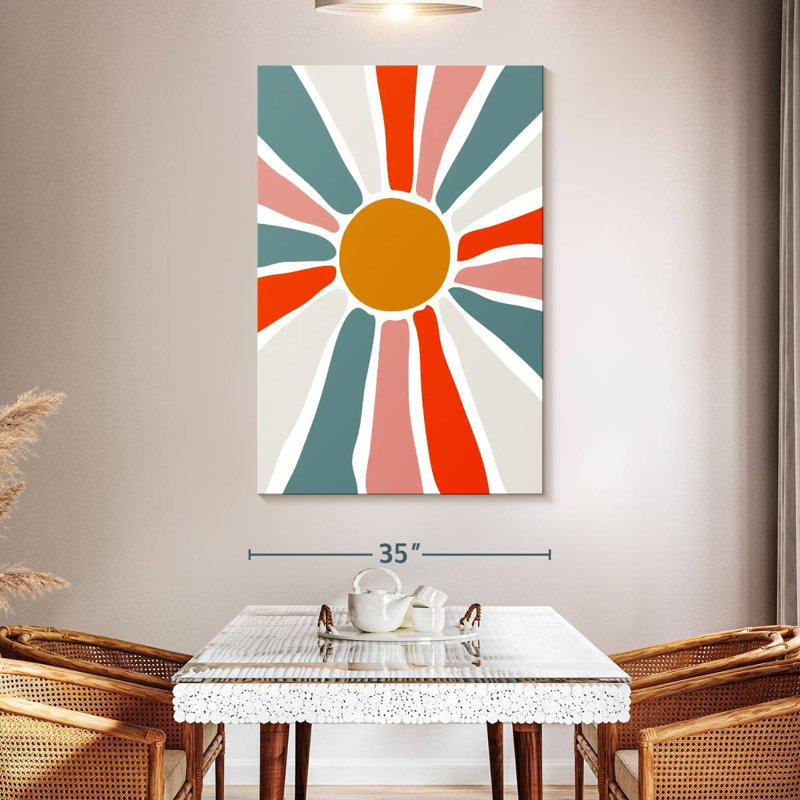 Avery Mid Century Modern Abstract, 51" H x 34" W