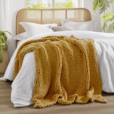 Hand Made Chunky Double Knit Throw Blanket