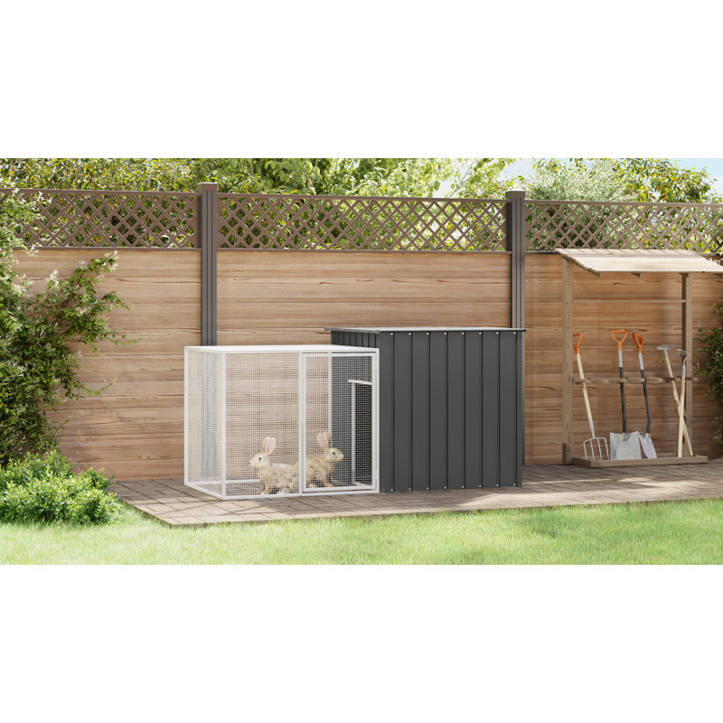 Demeko Weather Resistant Rabbit Cage, Anthracite