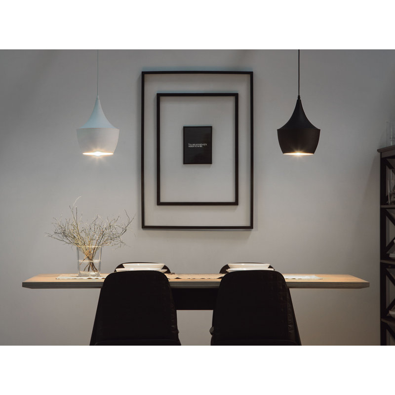 Caitie 1 - Light Cone Pendant, White/Gold