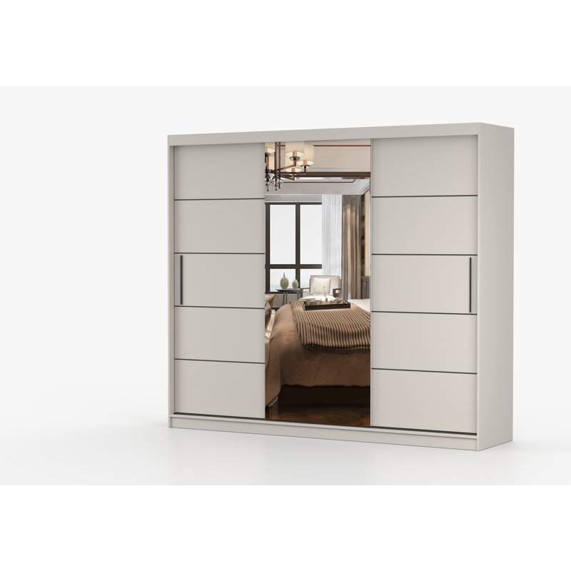 Chanade 3 Door Laminate Wardrobe, Kaszmir front/Kaszmir doors