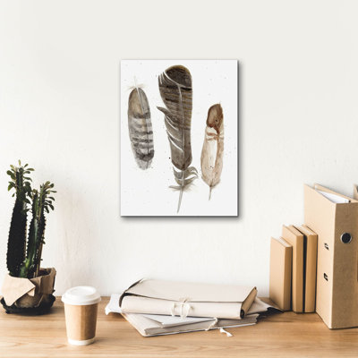 Art mural sur toile Epic Graffiti «Earthtone Feathers 2» par Alicia Ludwig