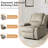 Ameiah Upholstered Oatmeal Corduroy Manual Push Back Recliner Chair with Wingback-718261663