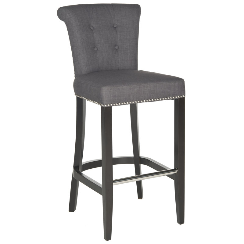 Tabouret de bar et de comptoir Arlease, Gris anthracite, Tabouret de bar (assise de 29,7 po de hauteur)