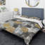 Gold Glamour Squares II - Ensemble de housse de couette moderne et transitionnel - Microfibre de polyester-38758697