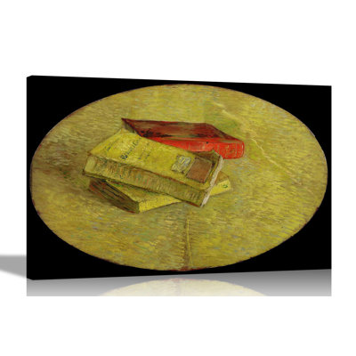 Still Life 3 Books by Vincent Van Gogh - Wrapped Canvas Painting
