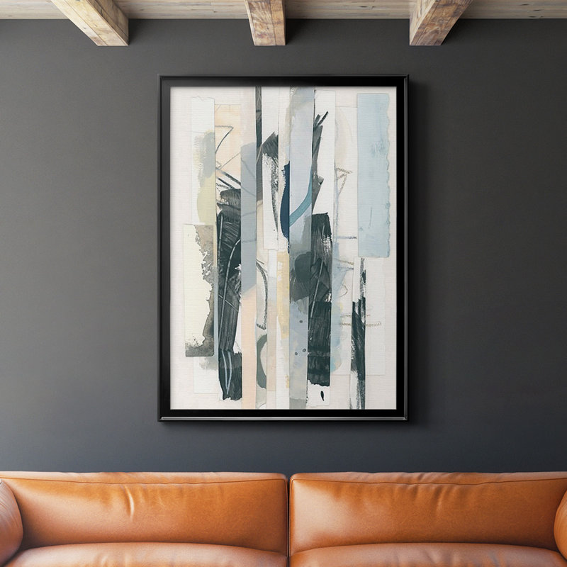 " Paper Strata I " Graphic Art Print, 36.5" H x 26.5" W x 1" D, Black