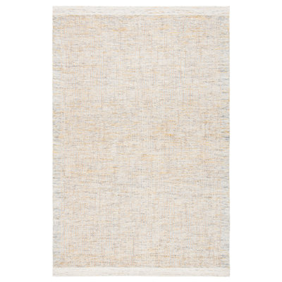 Tapis de couleur unie en coton / laine touffeté à la main Lukas