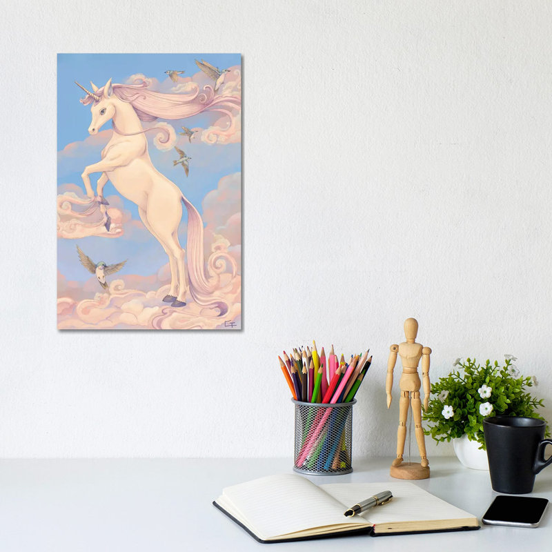Unicorn - Wrapped Canvas Painting, 20.32 cm H x 30.48 cm W