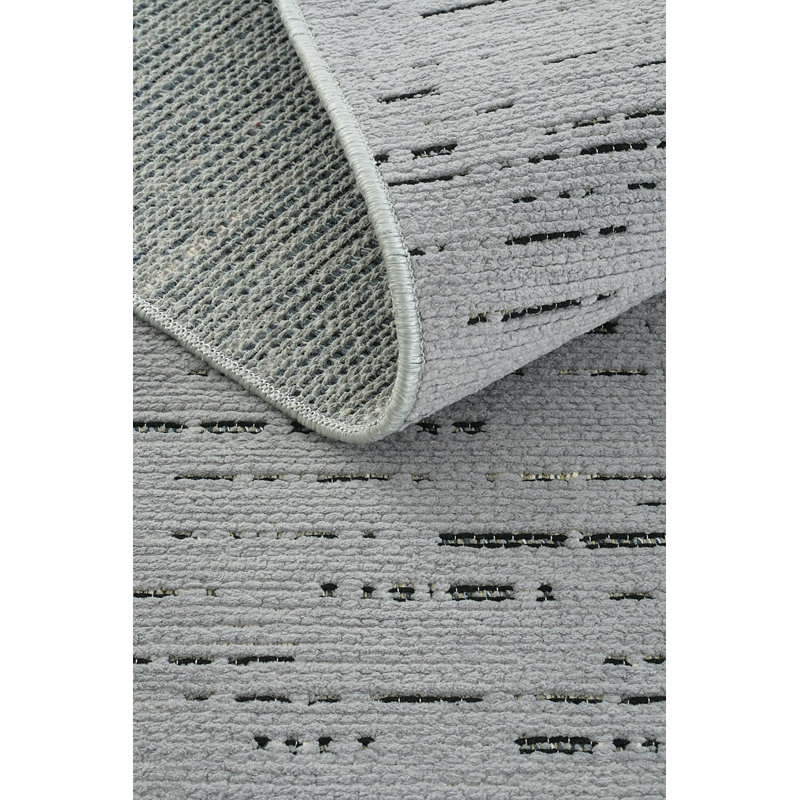 Robertha Abstract Cotton Indoor / Outdoor Area Rug, Runner 3'11" x 9'10"