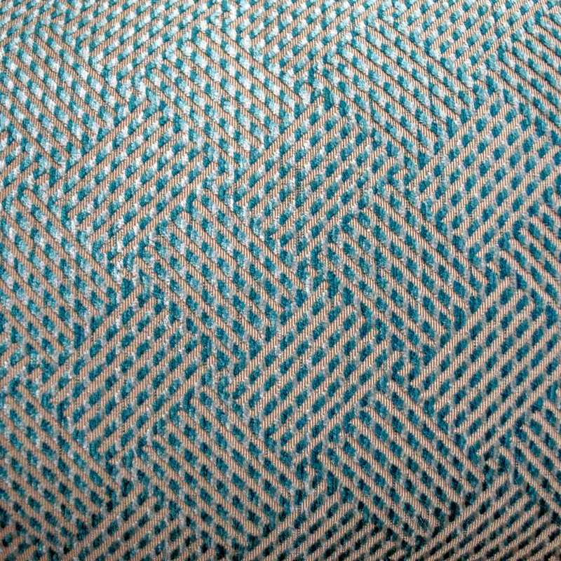 Tailles de coussins décoratifs Thomas Collection® bleu sarcelle et cyan Zig Zag, 20 po x 20 po