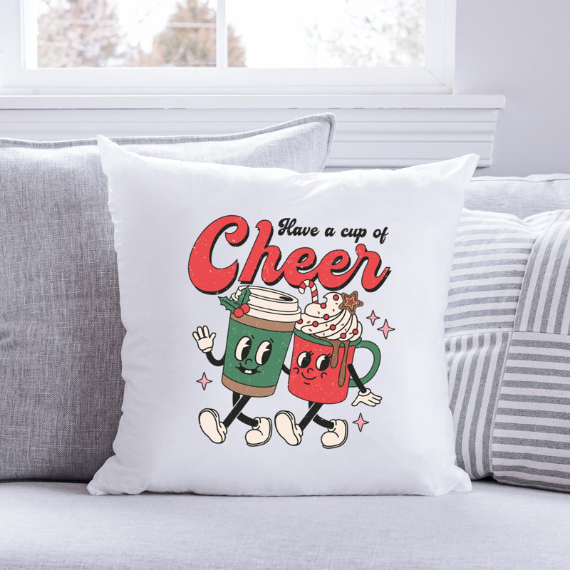 Coussin décoratif en polyester Christmas_Distressé_6, 20 po x 20 po