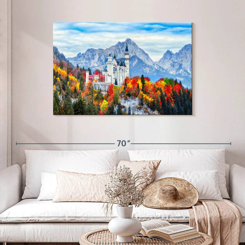 Lilie, château médiéval de Neuschwanstein, H 30 po x l 45 po