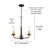 3 - Light Dimmable Wagon Wheel Chandelier