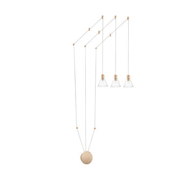3 - Light Gold LED Cluster Pendant