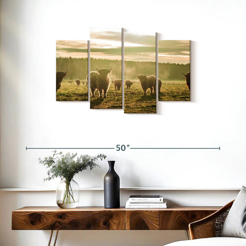 Brampt Misty Highland Cattle, 22" H x 36" W