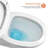 Lordear 1.28 Gallons GPF Elongated Floor Mounted One-Piece Toilet (Seat Included)-86127419
