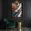 Abstrait art fluide sur toile noire 86-1318811499